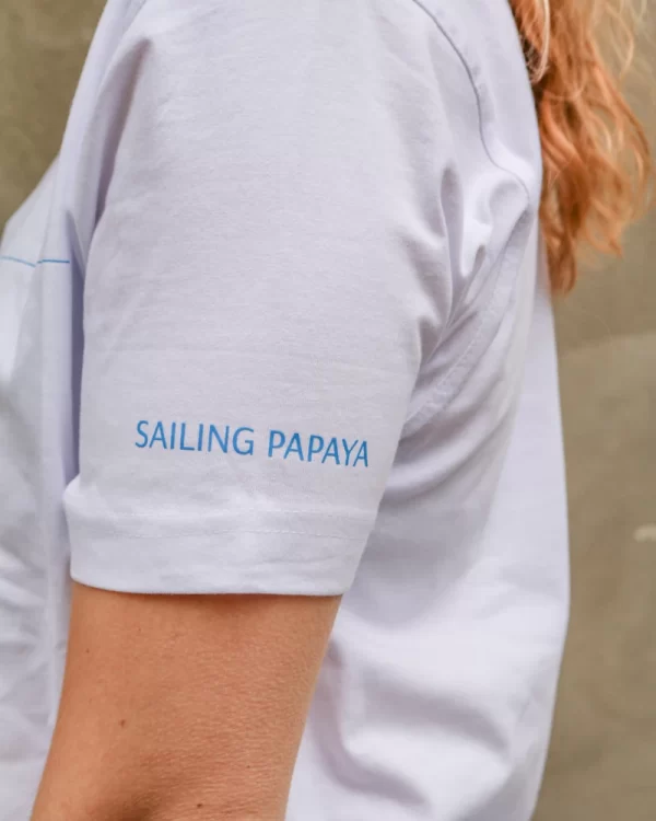 sailing papaya hvid t-shirt merchandise